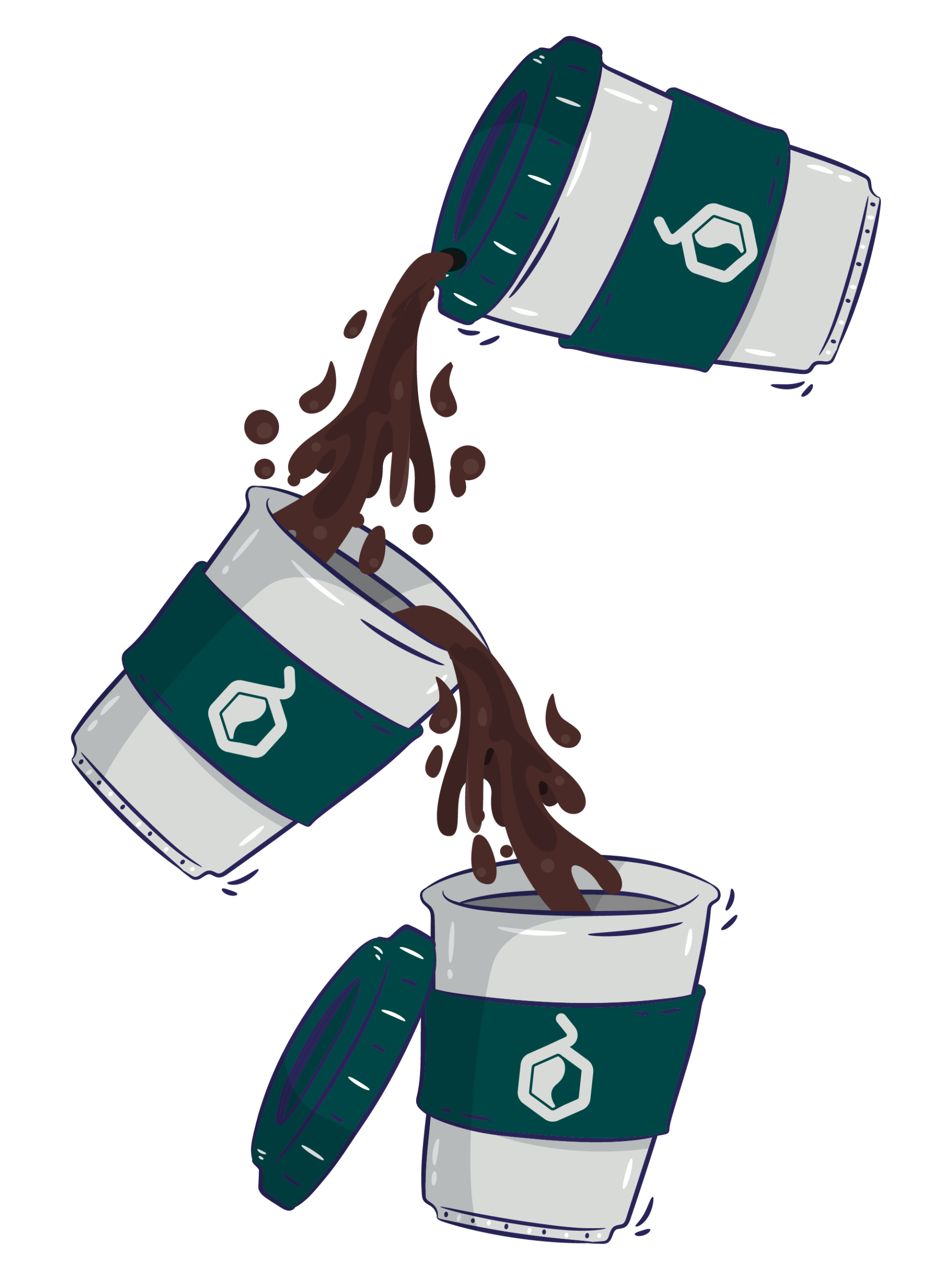 Ilustración Tazas Dópamira